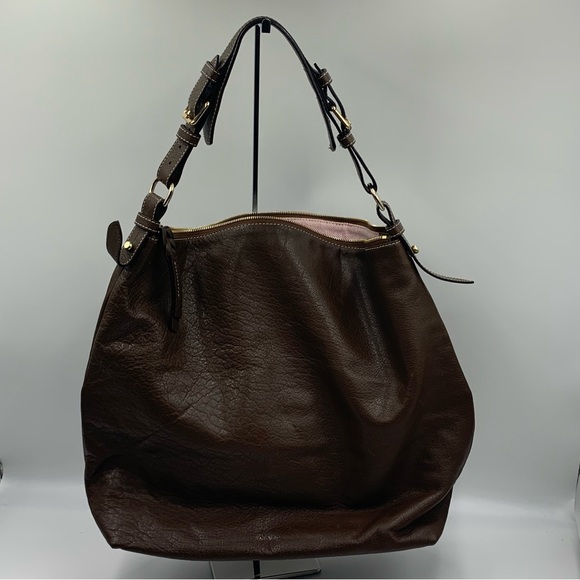 Dooney & Bourke large oversized hobo shoulder bag brown - Picture 2 of 12